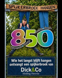 Heerde850 Ondernemersfestijn - Spijkerbroekhangen - Sponsor Dick & Co Heerde